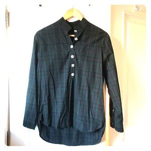 J CREW PLAID SHIRT JEWEL BUTTONS | SZ 6 NEVER WORN